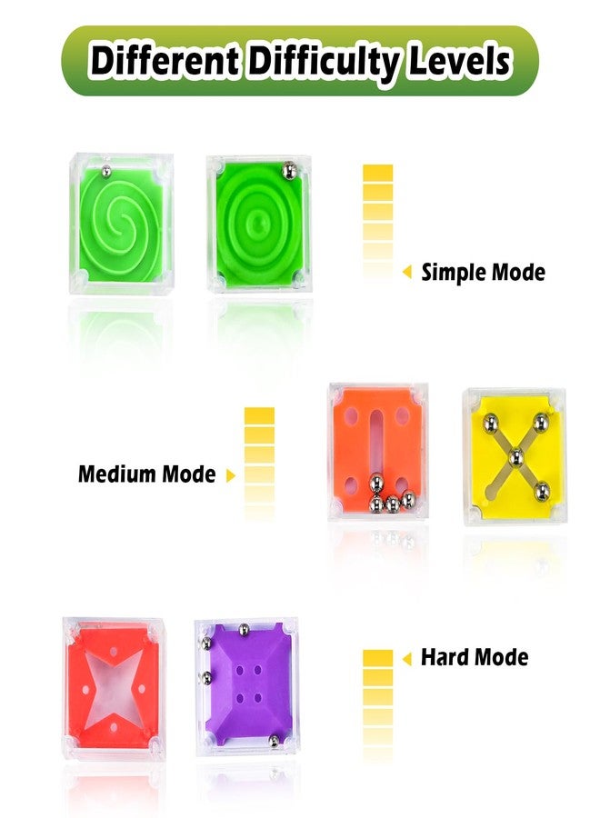 GOLDGE 24 Pcs Balance IQ Maze Game Toy Set - Mini 3D Brain Maze Puzzle Cubes in a Box. Fun Party Favor Games and Ideal Prizes for Kids and Adults (24 Pcs) - Image 4
